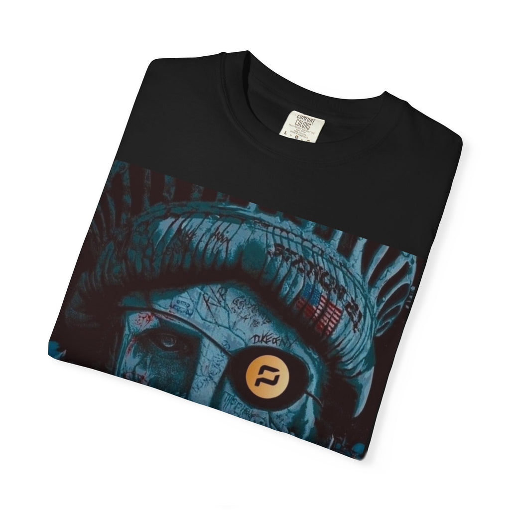 Statue of Liberty Pirate Graphic T-Shirt — 'Pirate' Logo Tee